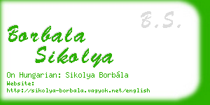 borbala sikolya business card