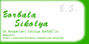 borbala sikolya business card